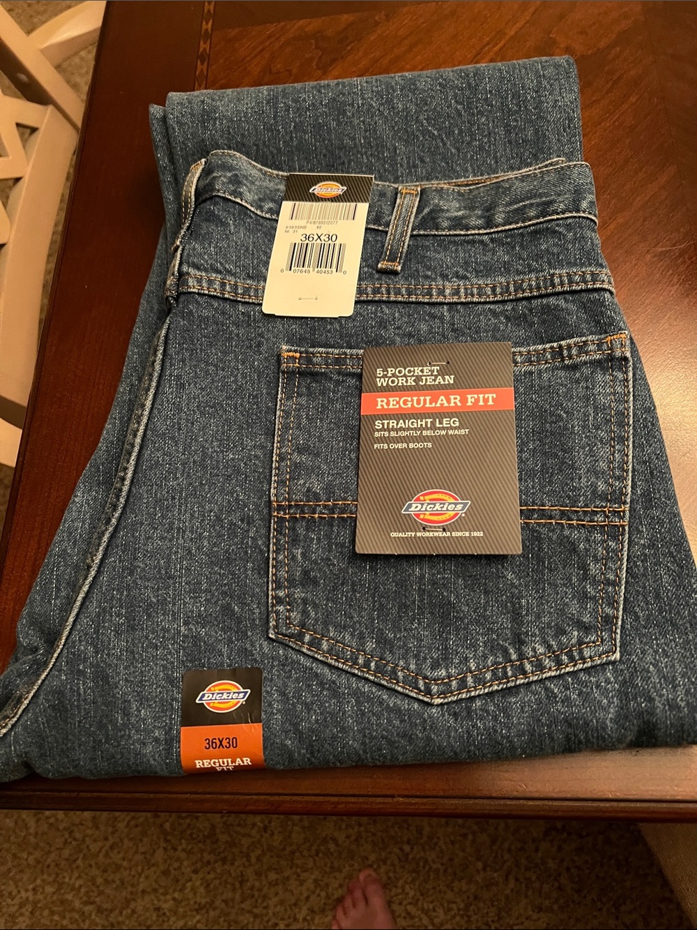 Dickies Men's Straight-Leg Jeans - Blue Denim